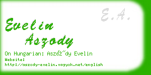 evelin aszody business card